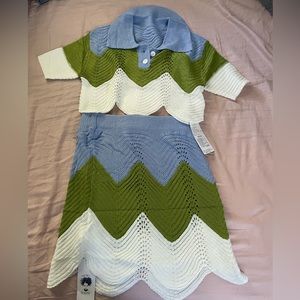 Knitted skirt set